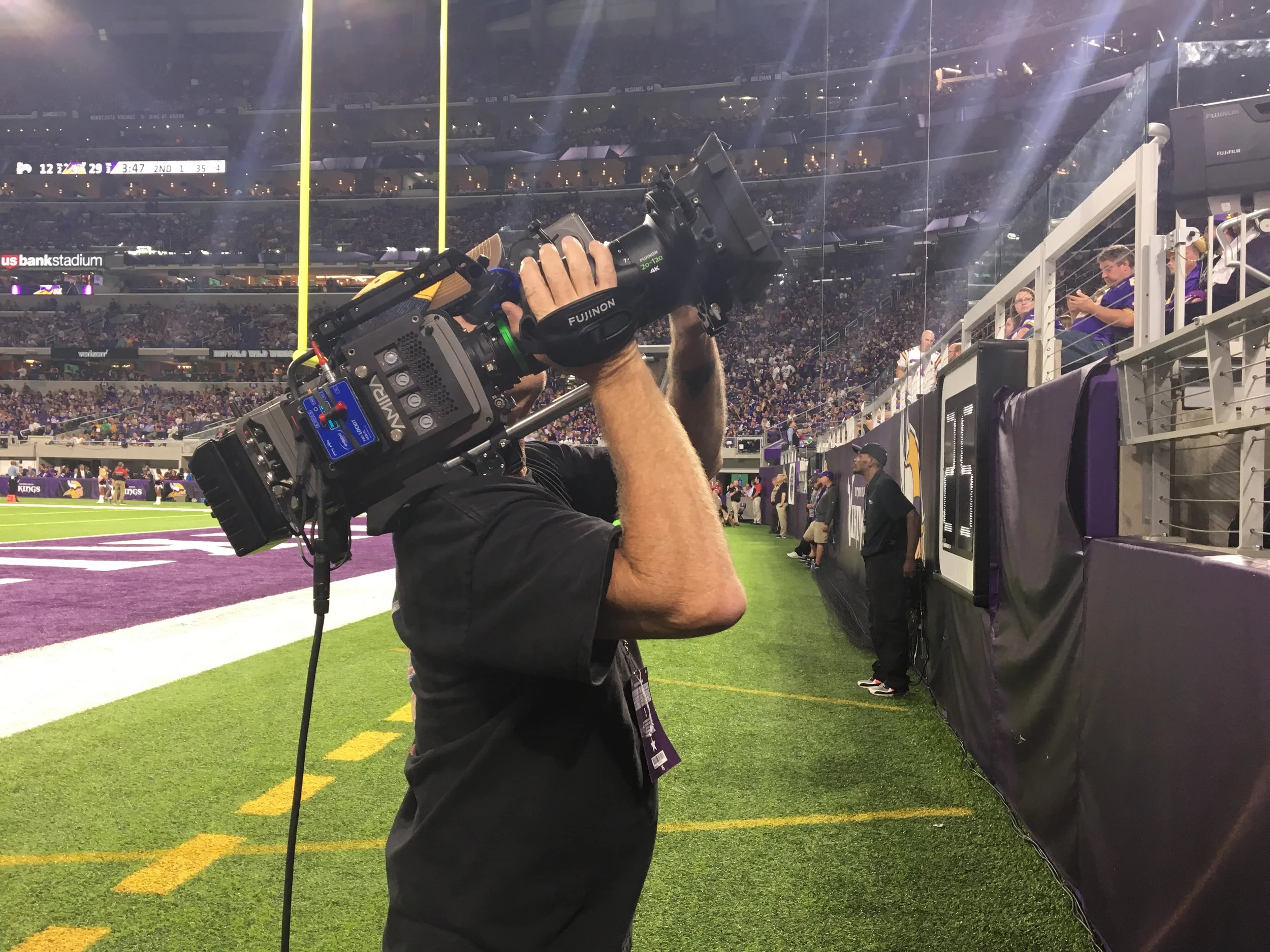  We worked with NFL Films to gain access to the field and stadium footage. 