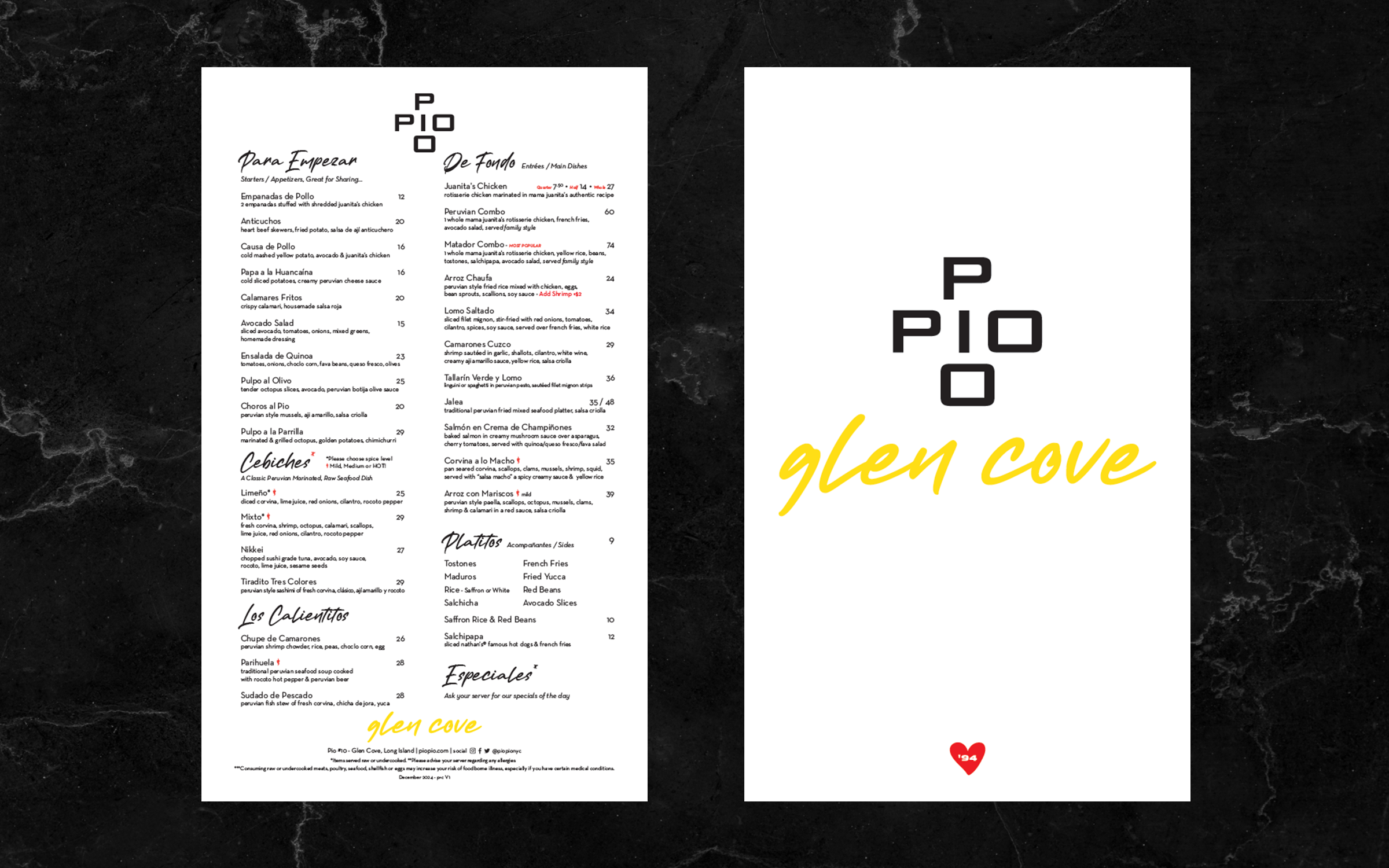 Pio Pio Menu Update 2024