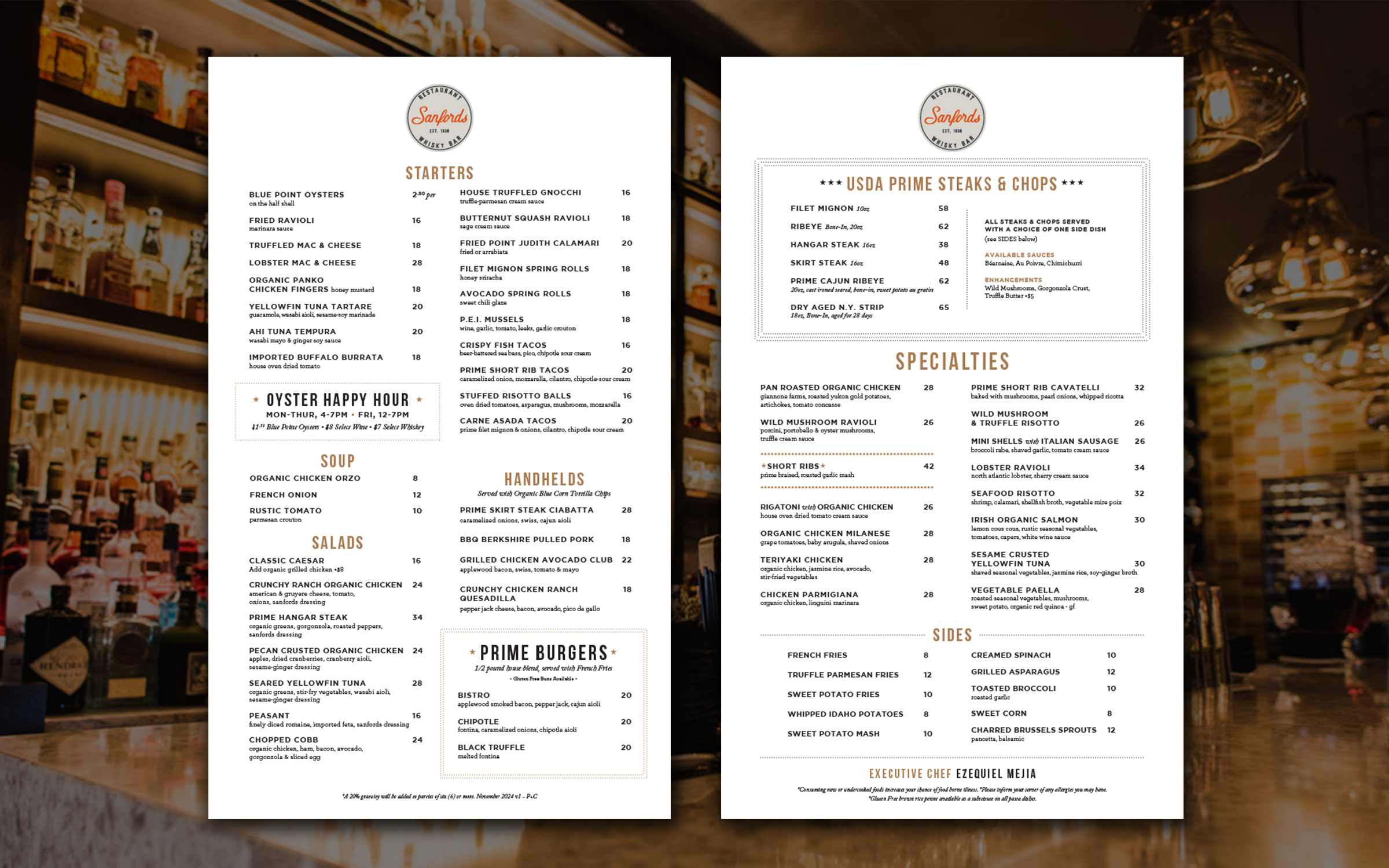 Sanford's Astoria Menu Update 2024