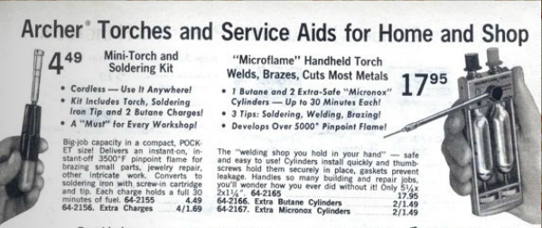 Microflame Welder RadioShack Catalog 1975