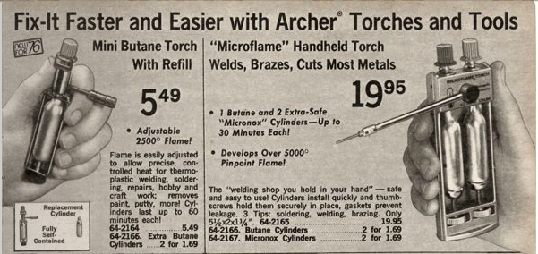 Microflame Welder RadioShack Catalog 1976
