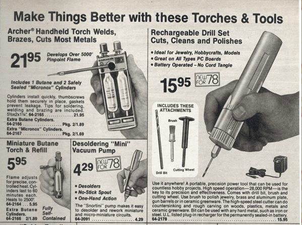 Archer Handheld Torch 1978 RadioShack Catalog