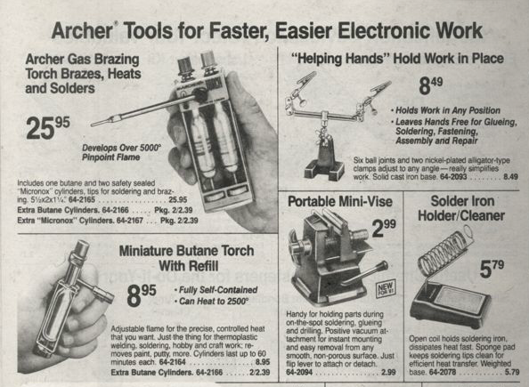 Archer Torch 1981 RadioShack Catalog