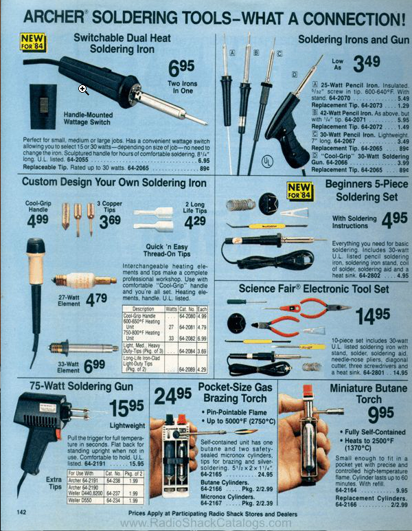 Archer Torch Model-B RadioShack Catalog