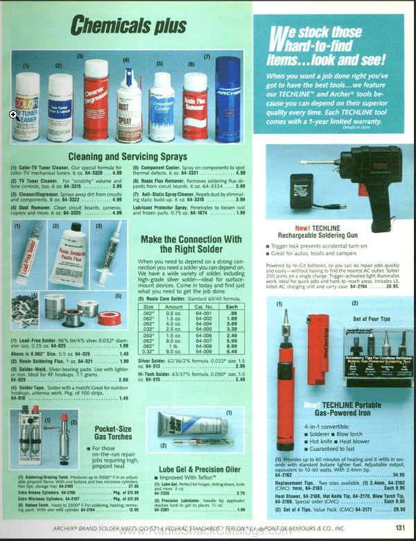 Archer Torch 1993 RadioShack Catalog