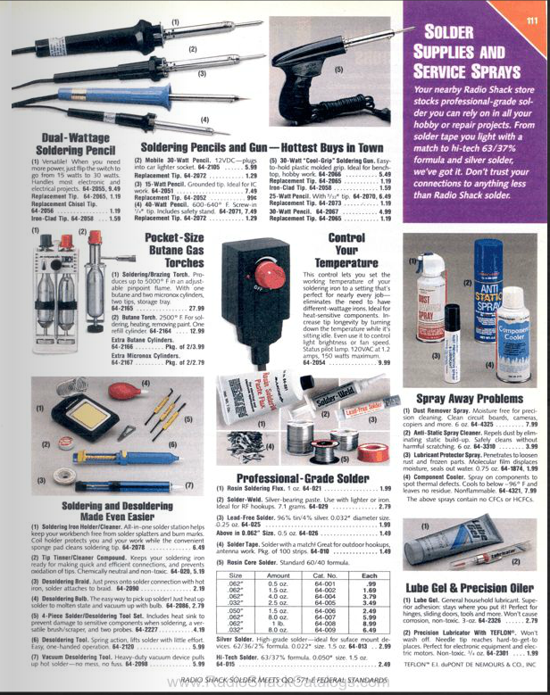 Archer Torch Model-B 1994 RadioShack Catalog