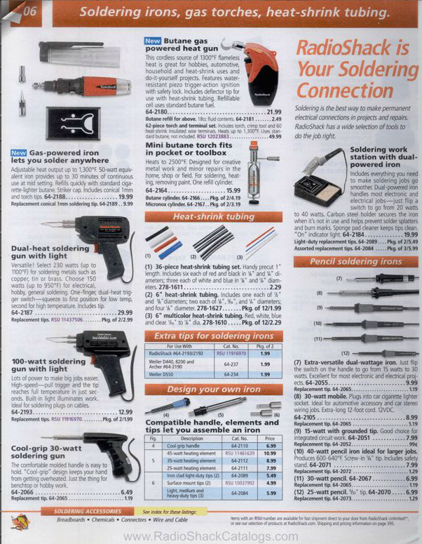 Archer Torch Model B 2000 RadioShack Catalog