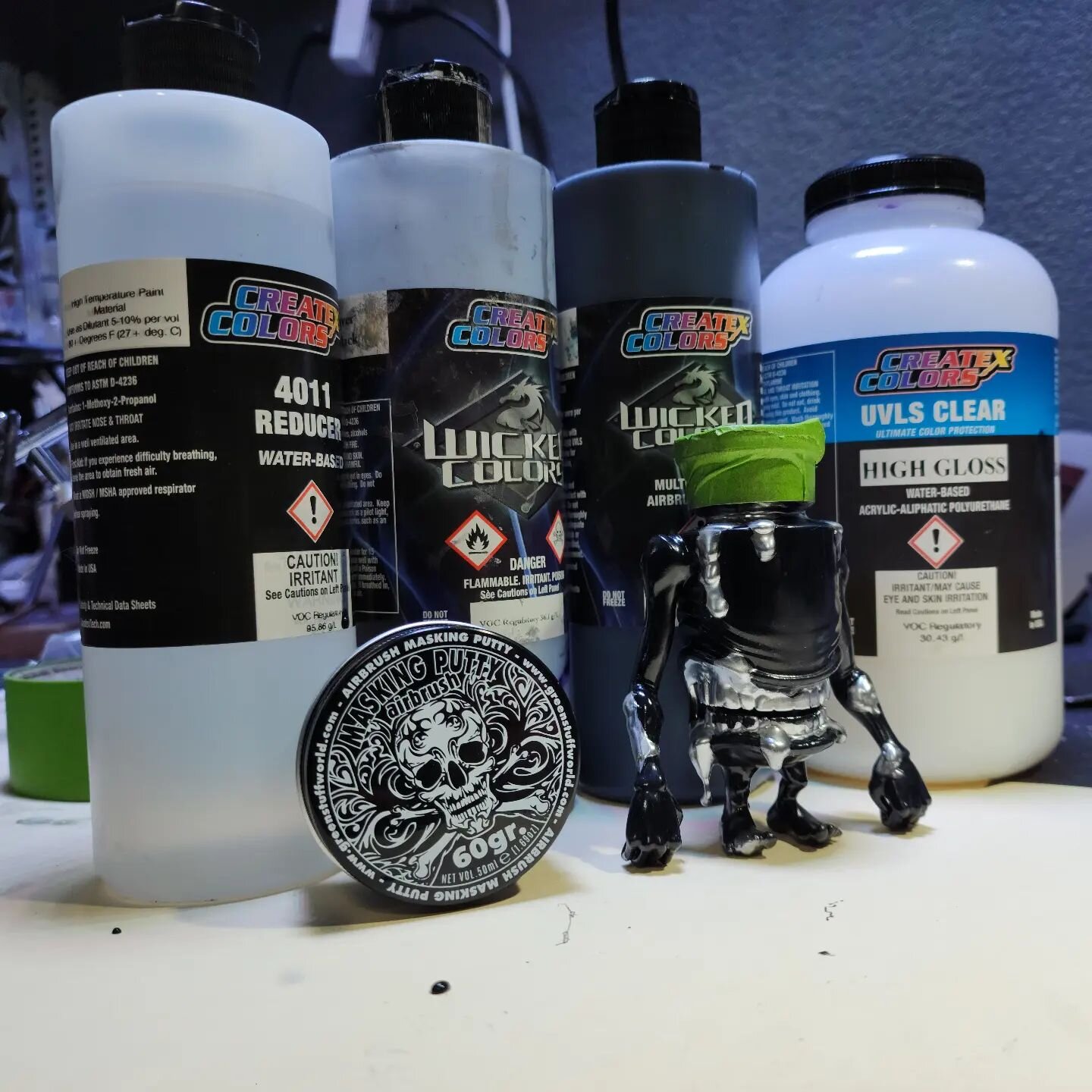 WIP vinny
#createxcolors #createx #wickedcolors #greenstuffworld #uvls #wickedquicksilver #quicksilver