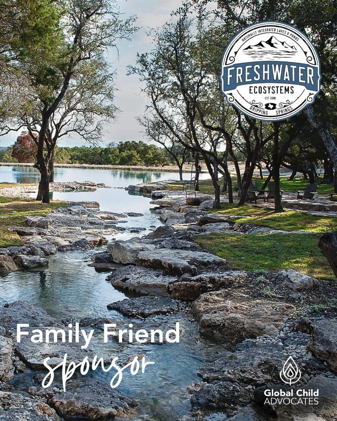 We&rsquo;re so happy to share about this returning Family Friend Sponsor: Freshwater Ecosystems! Founder, John Schwarzlose and his family are  longtime friends and partners of GCA, and on top of time and talents devoted to us, John and Freshwater Eco