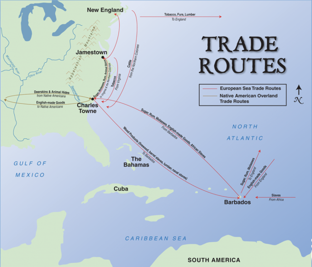 Trade Routes &amp; Products Shipped