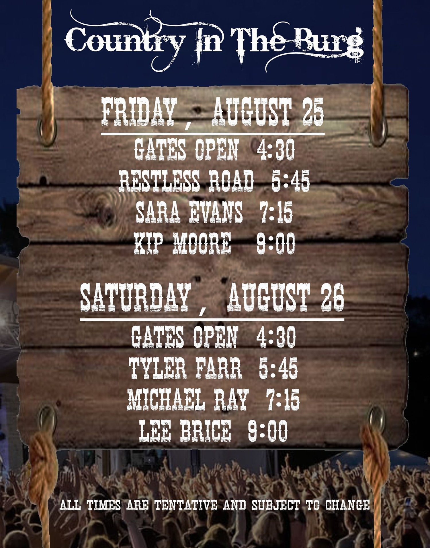 Info, Directions & Parking — Country in the Burg
