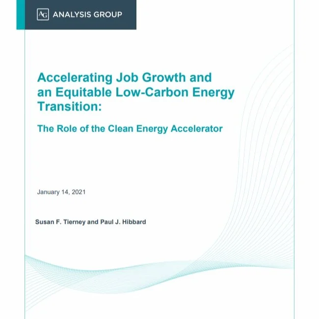 Accelerating Job Growth and an Equitable Low-Carbon Energy Transition: The Role of the Clean Energy Accelerator [Analysis Group]