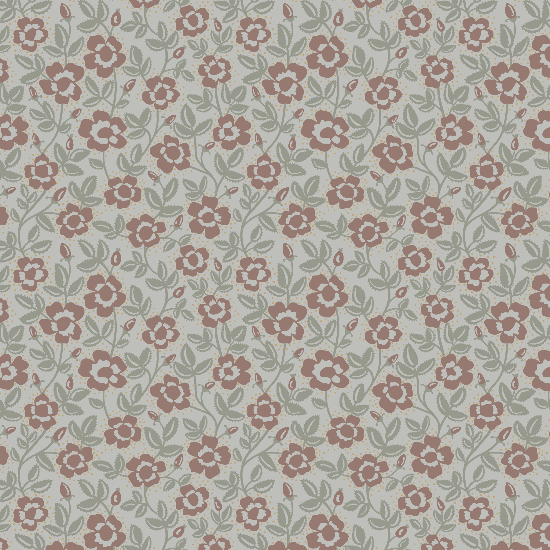 Calico Vines floral pattern from the Heirloom Bloom collection by rePaperedShop.