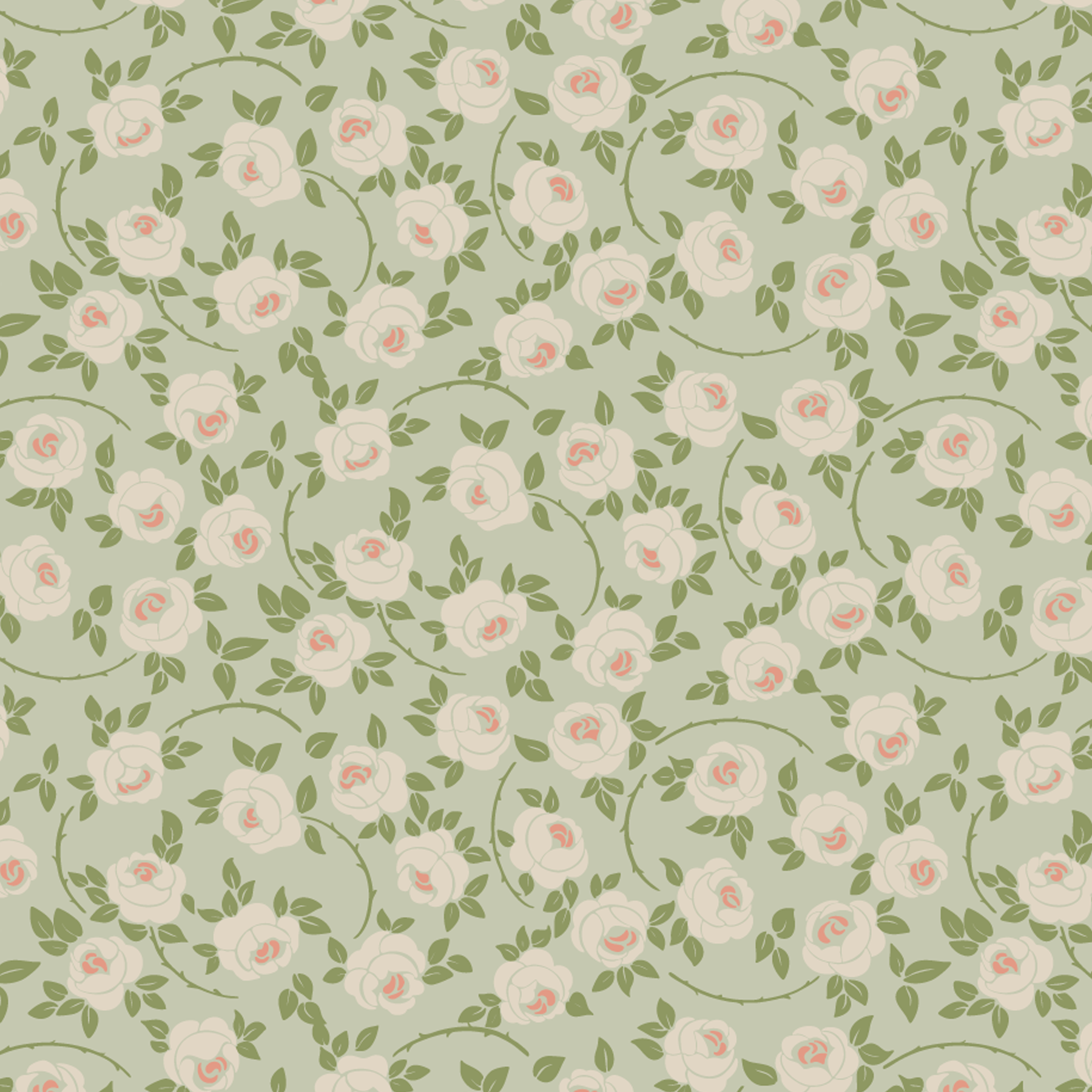 Tangled Roses structured floral coordinate pattern from the Where Roses Live collection by rePaperedShop.