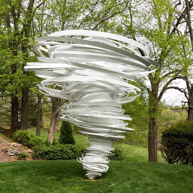 &quot;Twister Again,&quot; 2017
Aluminum powder coated white
15'2&quot; high x 15'7&quot; wide x 13'6&quot; deep
Photo: Sarah Lyon
(Edition 1 of 3, Private Collection)