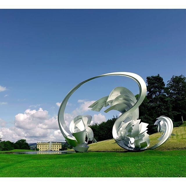 &quot;Hoop-La,&quot; 2014
Aluminum and steel powder coated white, 19' h x 17' w x 24' l
Temporarily installed at the Chatsworth House, Derbyshire, UK for Beyond the Limits: Sotheby's at Chatsworth, 2014. Reproduced by permission of Sotheby's.