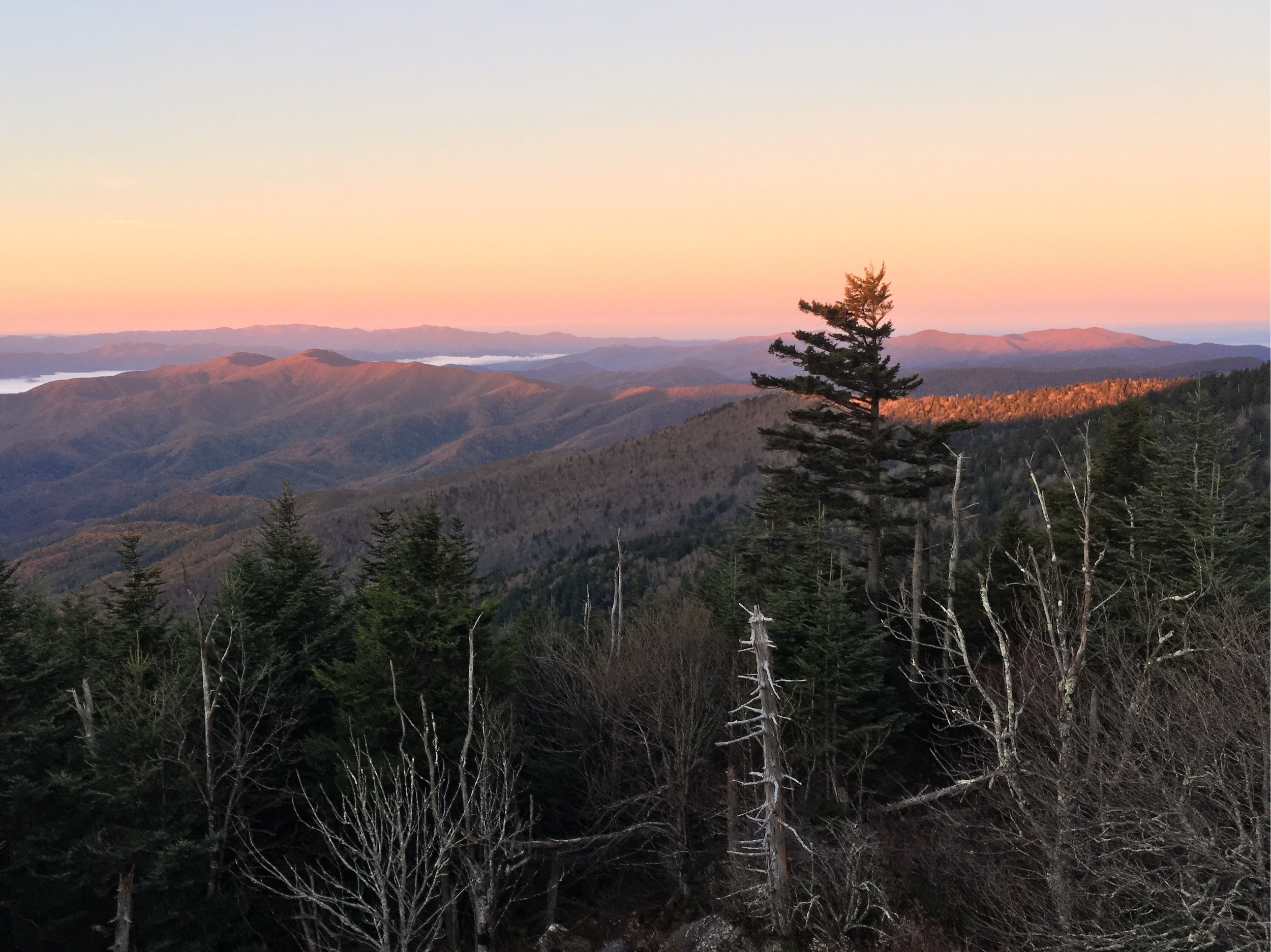 sunrise from Clingman’s Dome • Great Smoky Mountains National Park, NC • October 30, 2018