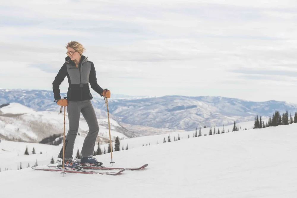 Kat Colour-Block Quilted Merino Wool-BLend Ski Jacket, £1,245 Phia Flared Stretch-Cady Ski Pants, £725 net-a-porter.com