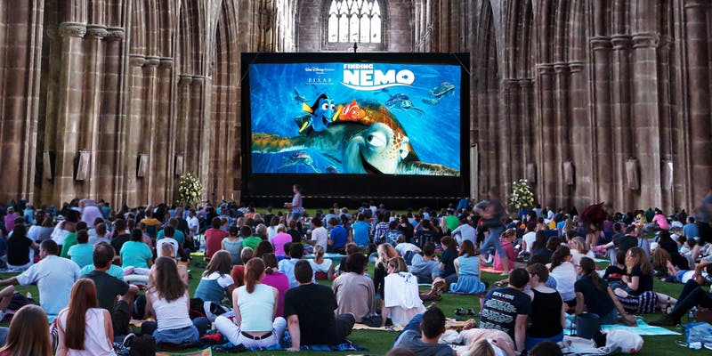 Finding Nemo Indoor Outdoor Cinema Experience at Chester Cathedral
