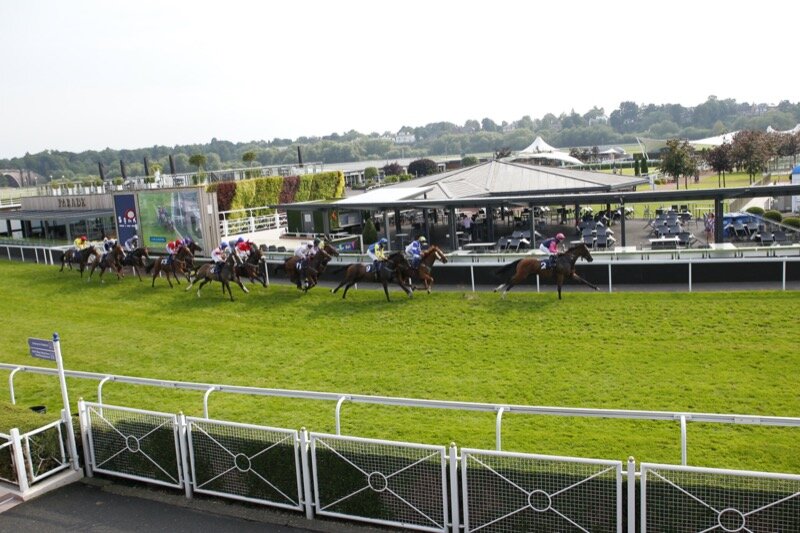 Action from the School Of Hard Knocks Handicap at Chester won by Lawn Ranger..JPG