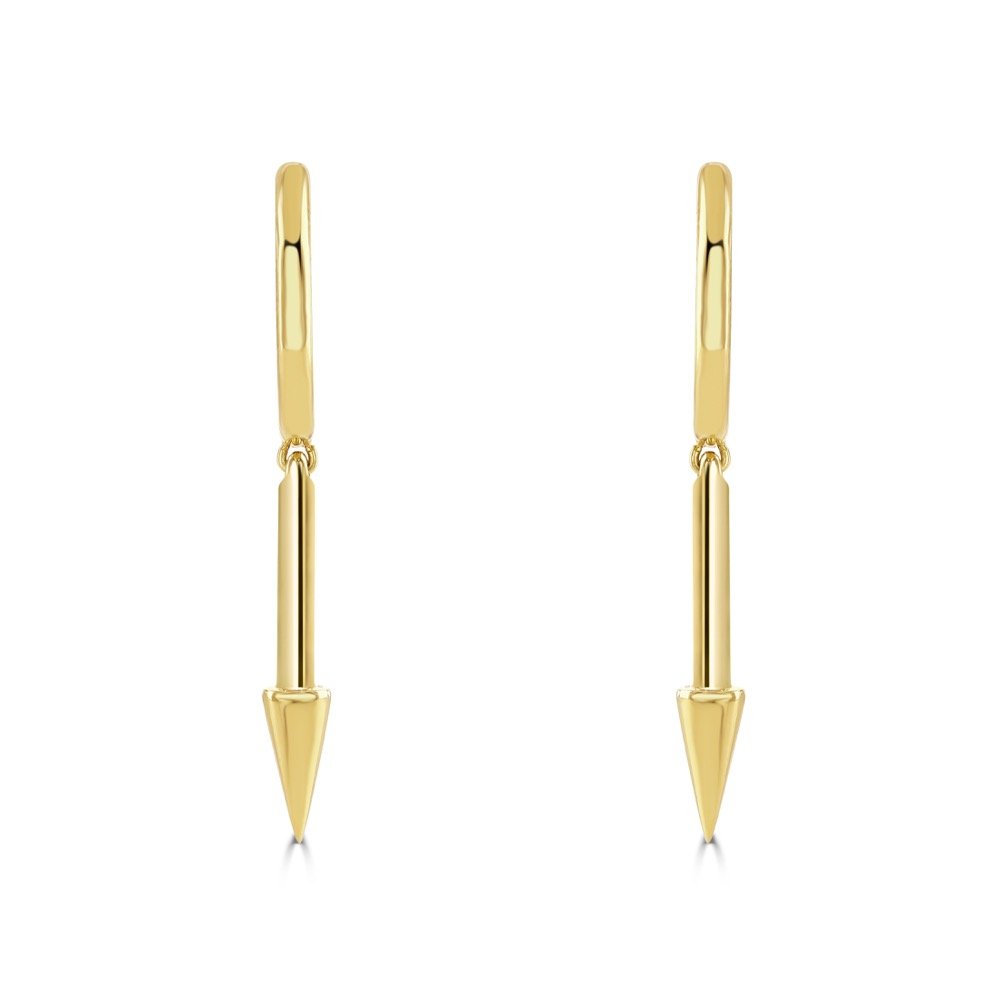 Love Lines Polished Gold Earrings