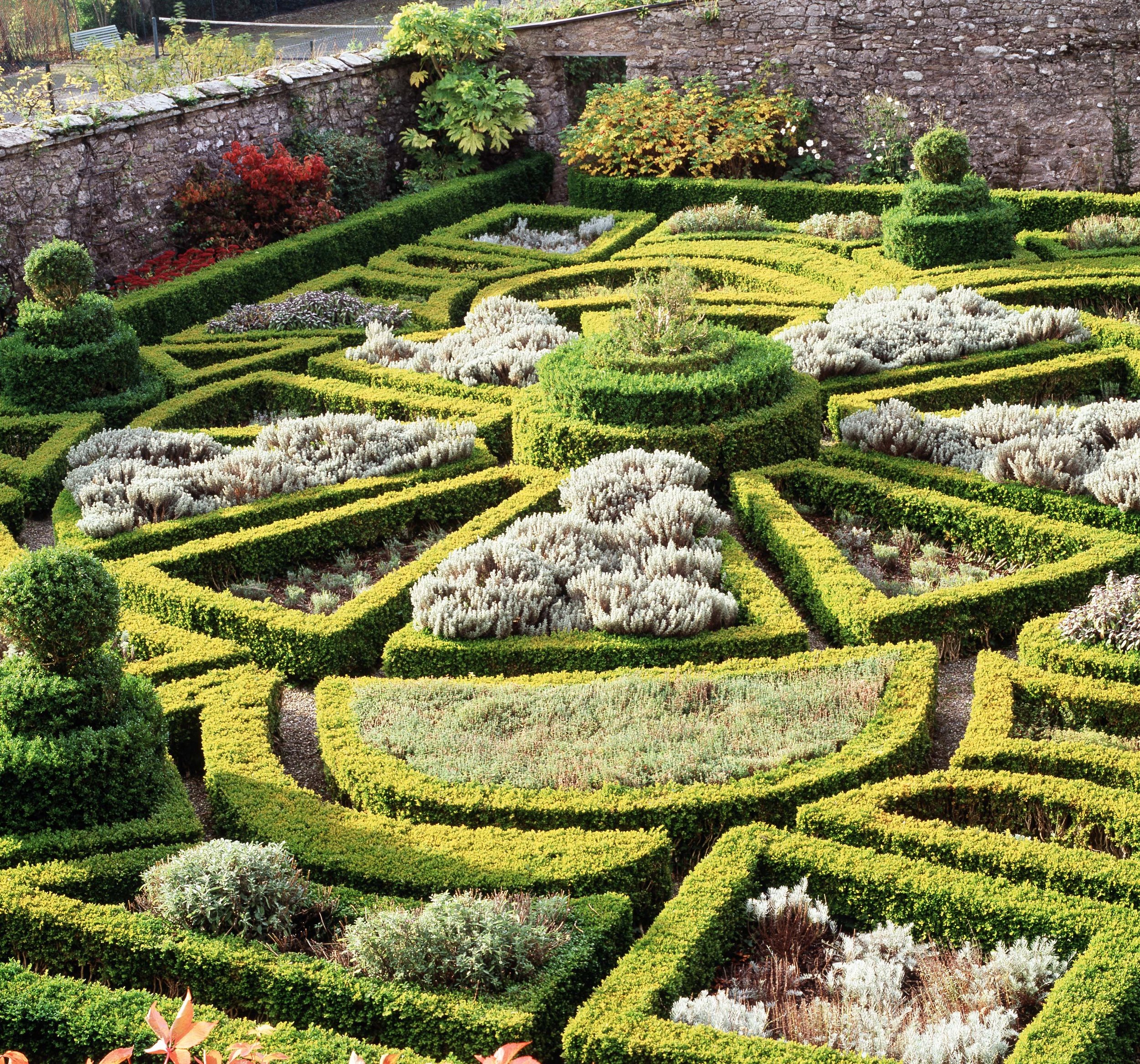 The formal gardens at Bodysgallen Hall