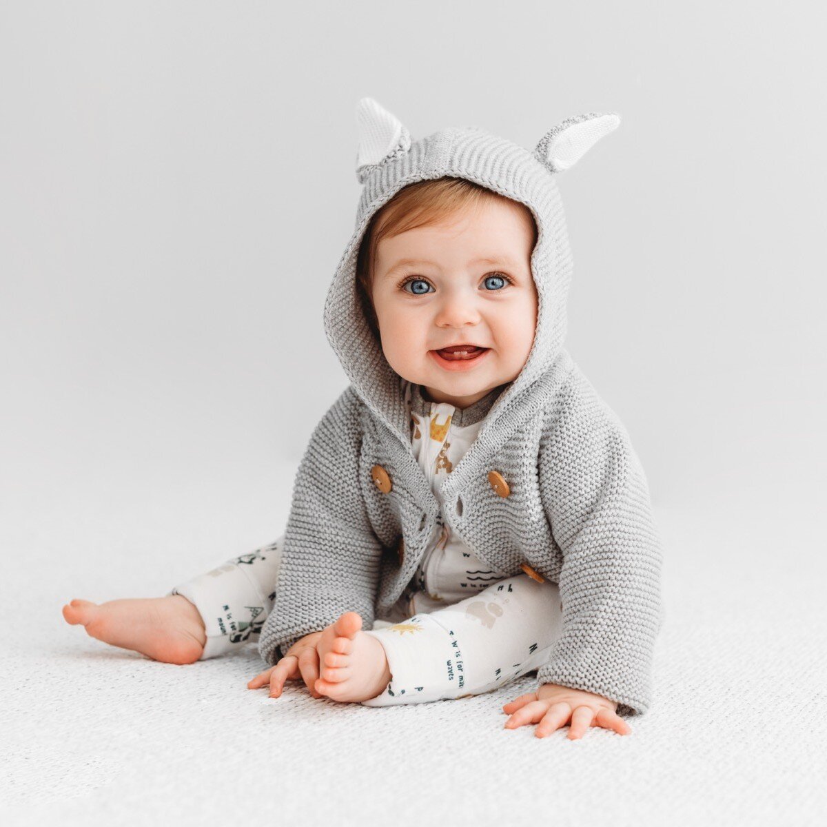 Hopping into Easter 🐰 The gorgeous bunny cardigan and hat from Kit &amp; Kin , the eco-friendly, family brand co-founded by Spice Girl Emma Bunton, is a perfect alternative gift to the usual Easter Eggs this year. The bunny cardigan is a super soft,