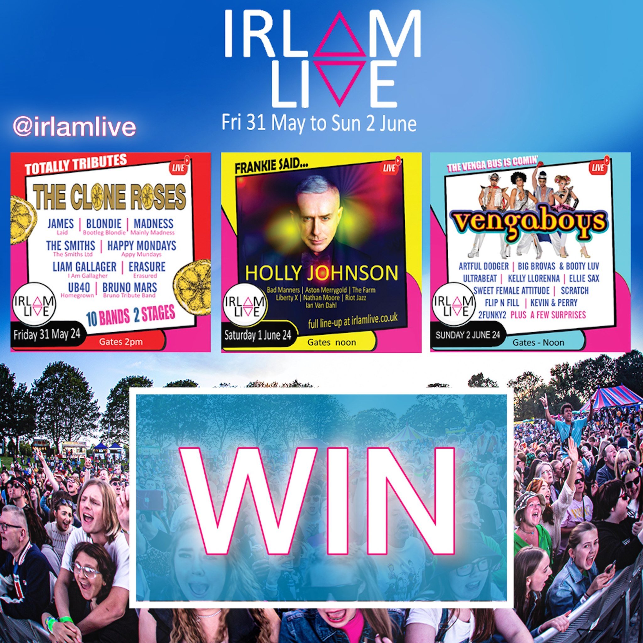 ✨🥳 #competitiontime - WIN TWO TICKETS TO IRLAM LIVE 2024 🥳✨

To celebrate @irlamlive being back for its eighth great year we&rsquo;re offering 1 lucky winner a Pair of tickets to each day of the festival 

𝐈𝐑𝐋𝐀𝐌 𝐋𝐈𝐕𝐄 𝐢𝐬 𝐛𝐚𝐜𝐤 𝐟𝐨𝐫 ?