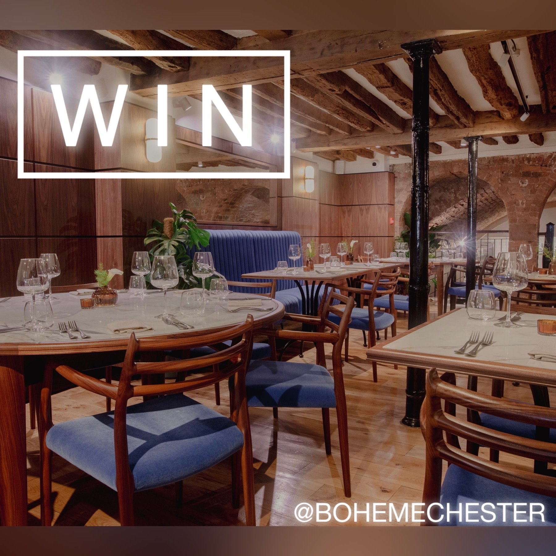 #competitiontime 🎉💛 WIN A THREE COURSE MEAL AT BOHEME FOR TWO PEOPLE WITH TWO COCKTAILS AND A BOTTLE OF WINE 💛🎉

To celebrate their upcoming new menu we&rsquo;ve teamed up with @bohemechester  to offer one lucky winner a Three course meal at Bohe