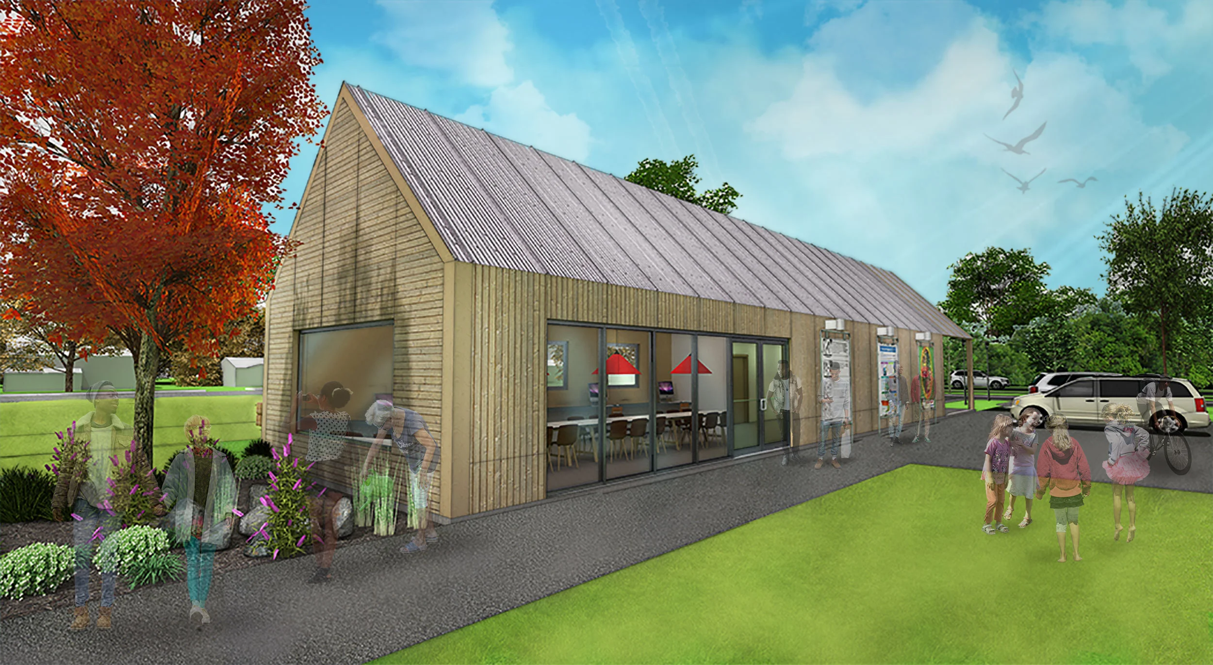 A conceptual view of the Phase 1 Learning Center.