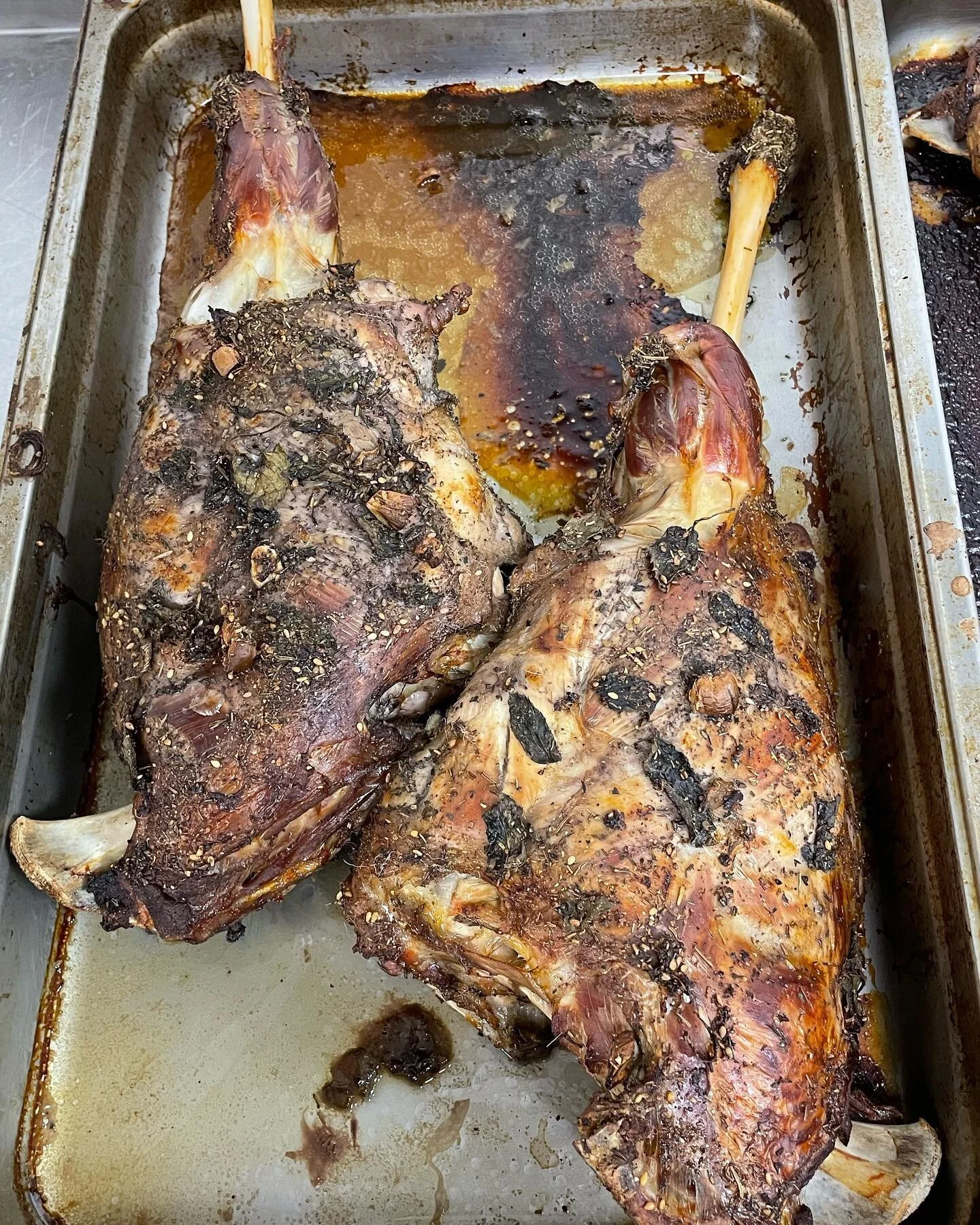 🔸 SATURDAY LAMB ROAST MENU 🔸
▪️Wild Grace Farm pasture-raised Roasted Lamb &amp; Mutton with Yogurt Sauce
▪️Jasmine Rice with Mediterranean Summer Veggies and Pine Nuts
▪️Feta, Tomato, Cucumber Salad with Fresh Herbs
▪️Hummus
Lamb Roast menu: 2-6 