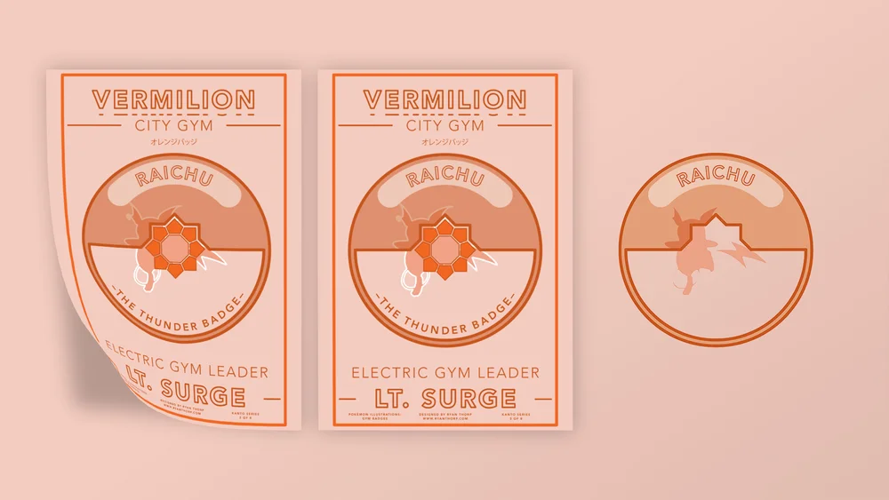 Illustrated Vermilion City gym poster