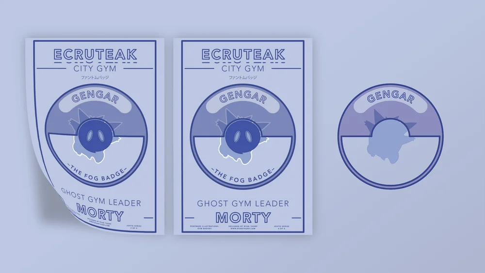 Illustrated Ecruteak City gym poster