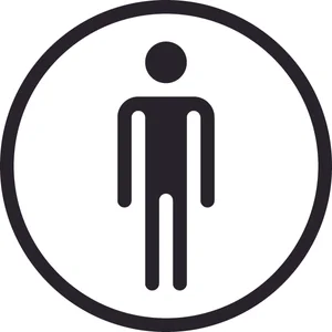 Person symbol in a circle outline