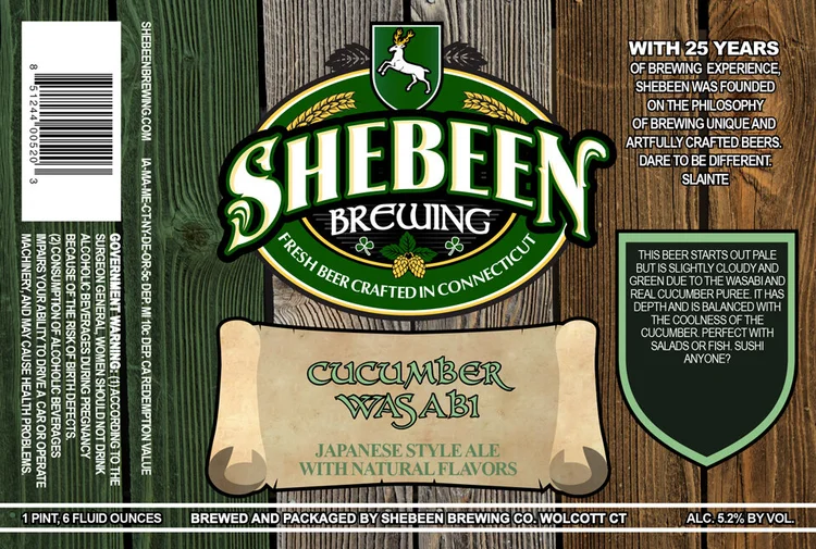 Cucumber Wasabi label