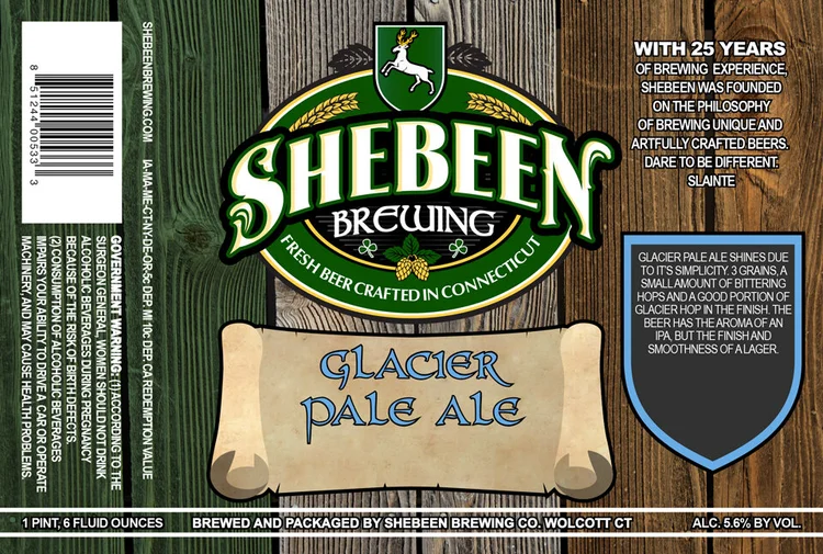 Glacier Pale Ale label