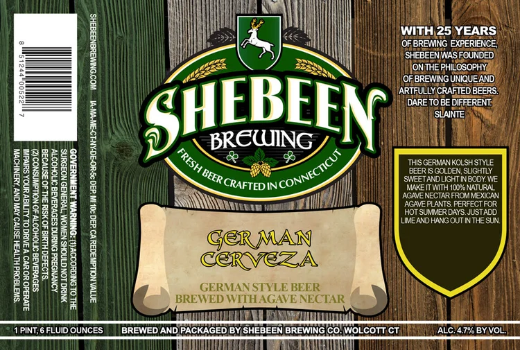 German Cerveza label