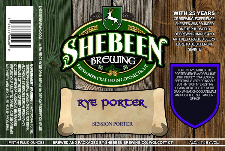 Rye Porter label