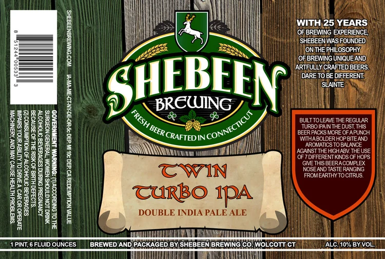 Twin Turbo IPA label