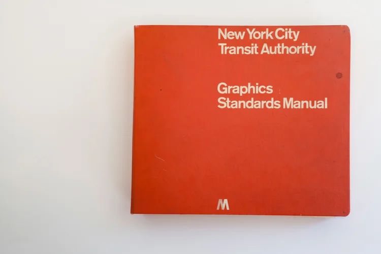 Red cover of the NYCTA Graphics Standards Manual