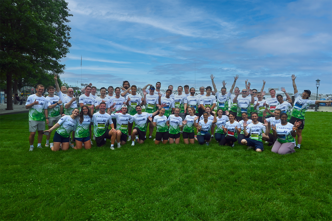 Nasuni team group photo at the JPMorgan Chase Corporate Challenge 2025