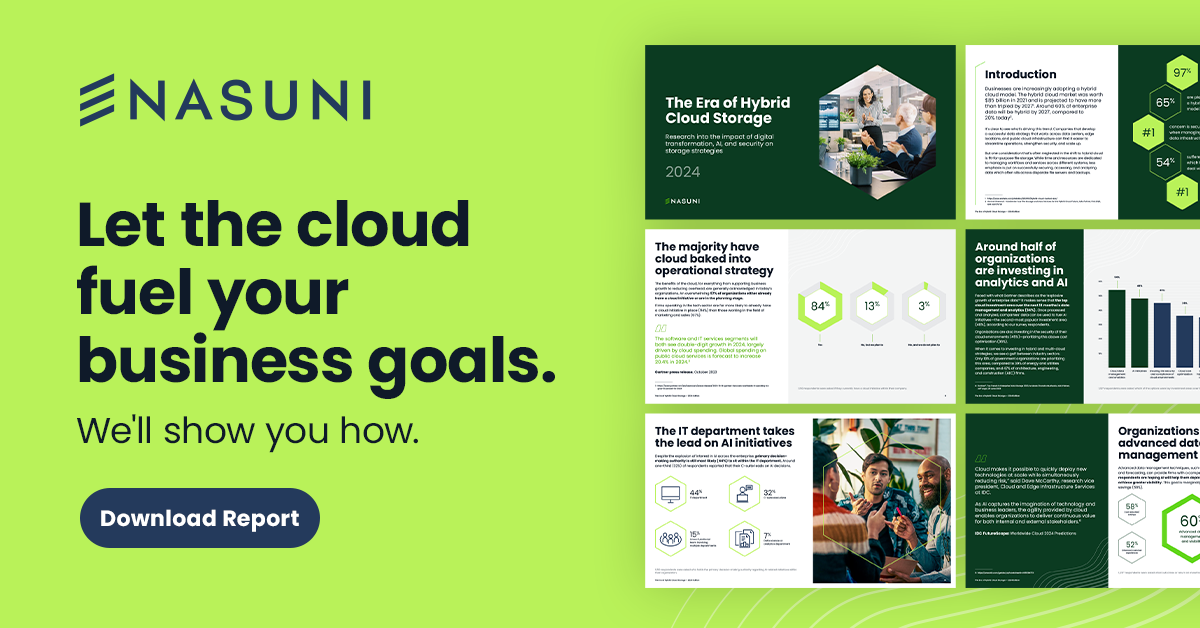 Nasuni industry report promotion: Let the cloud fuel your business goals