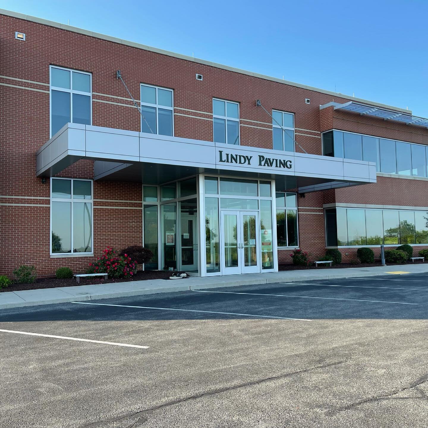 Sealed, crack filled, and line painted Lindy Paving&rsquo;s office this Saturday. Job turned out great!