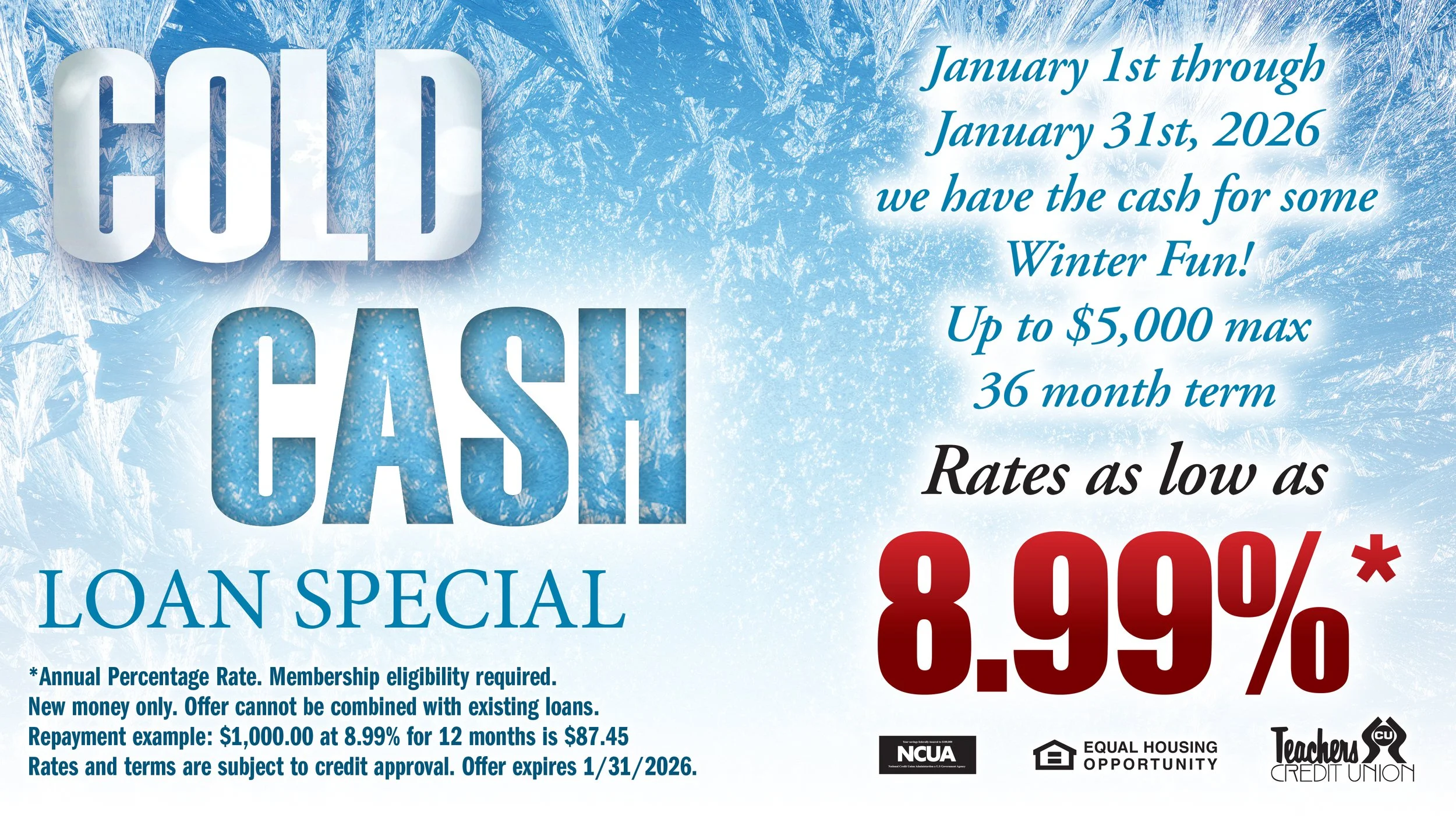 Cold Cash Loan Special