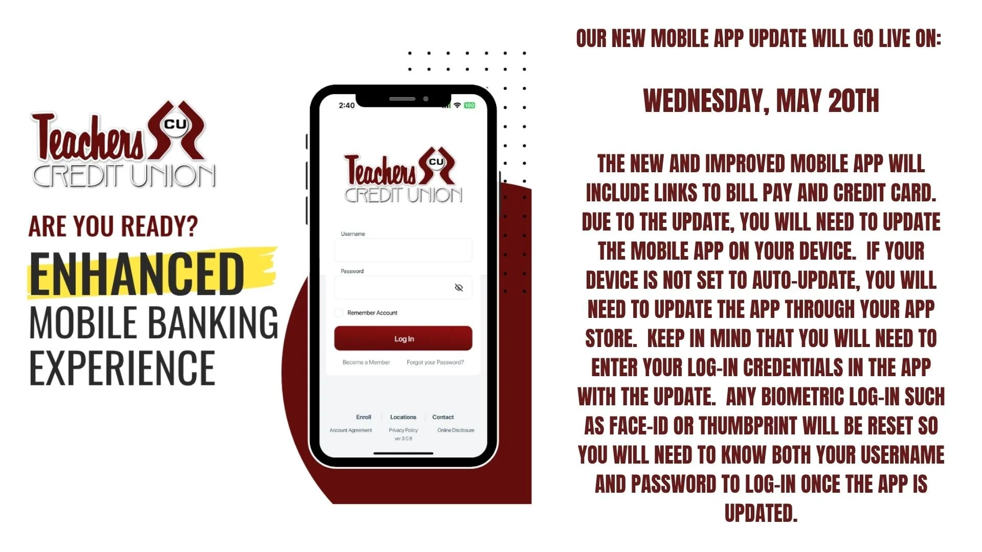 TCU Mobile App Update