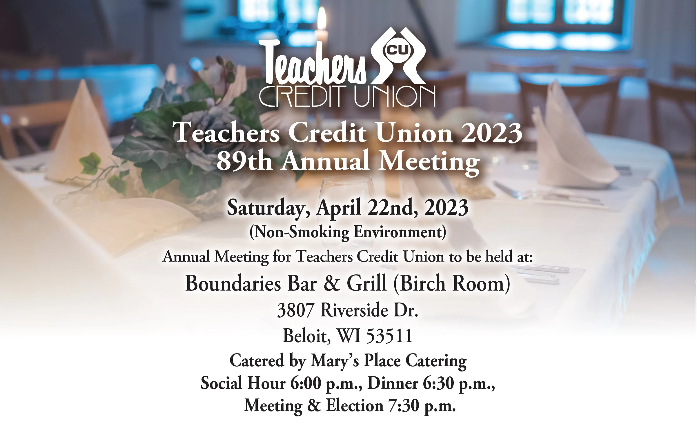 Teachers Credit Union 89th Annual Meeting — Teachers CU