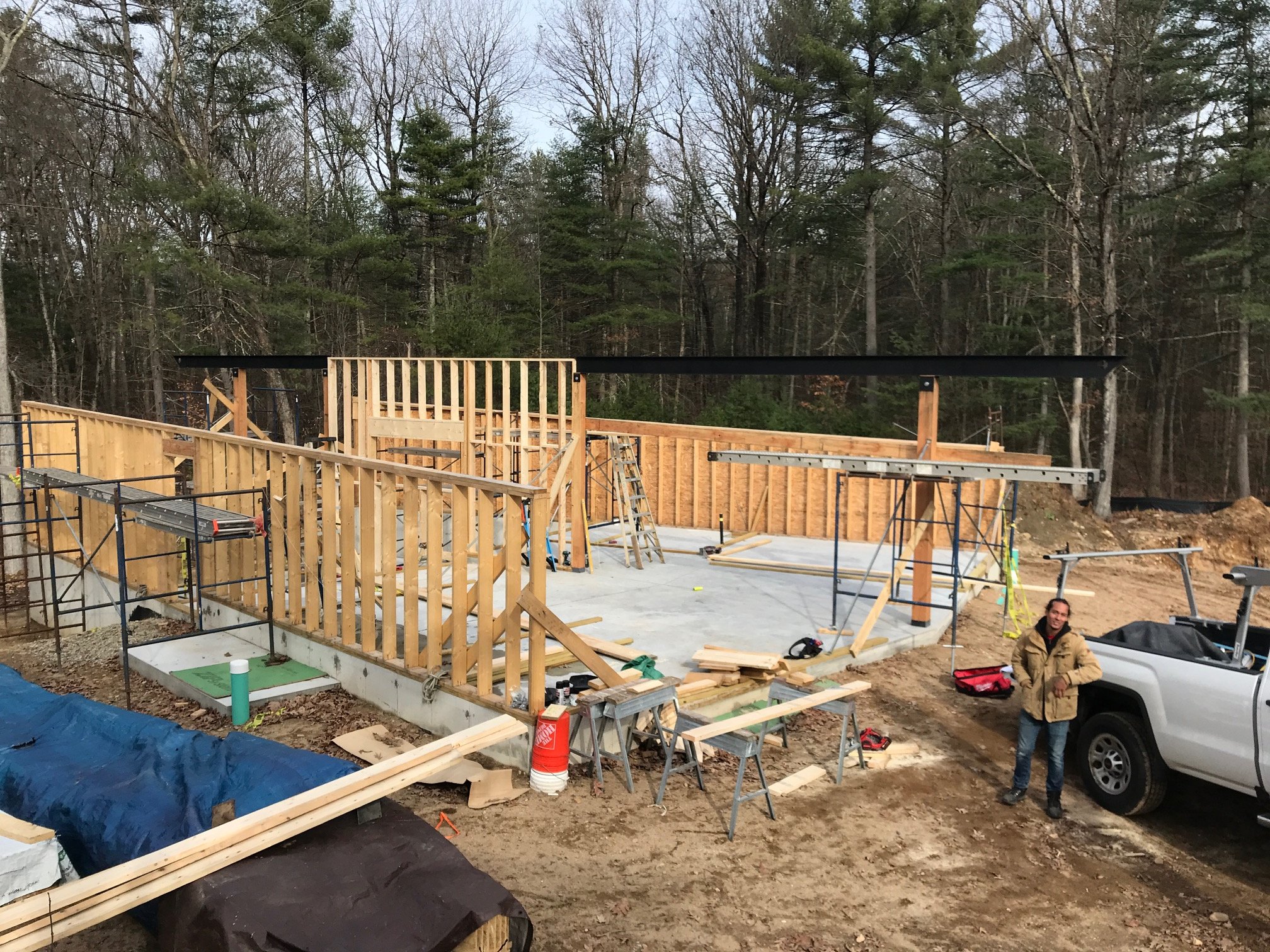 Exterior wall framing