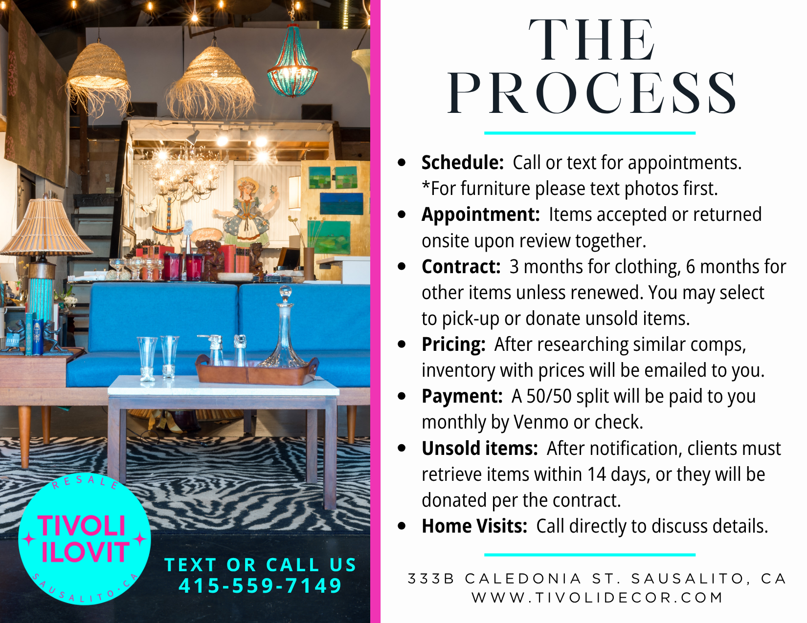Consignment Process — TIVOLI DECOR