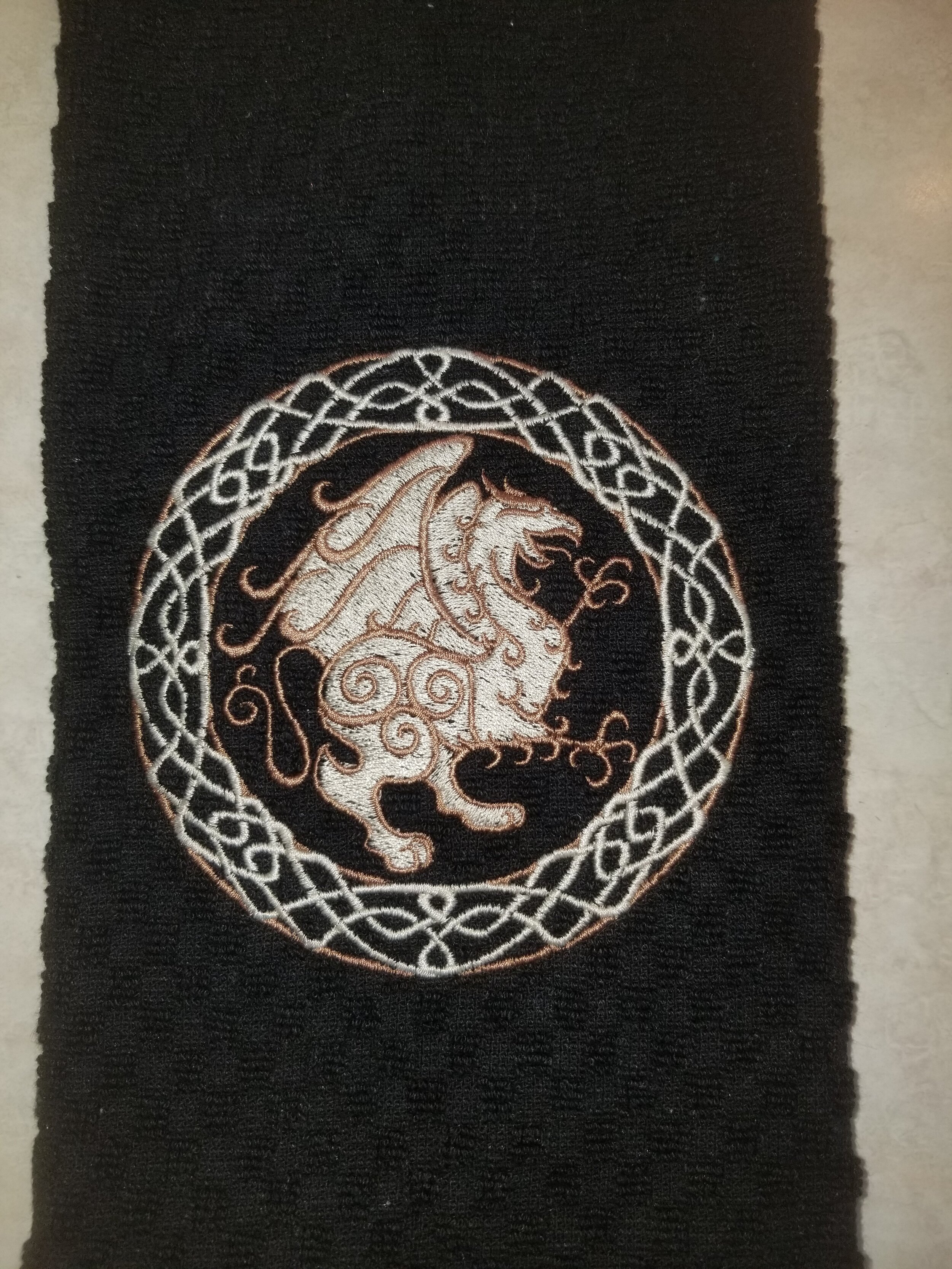 Waffle Towel - Celtic Griffon