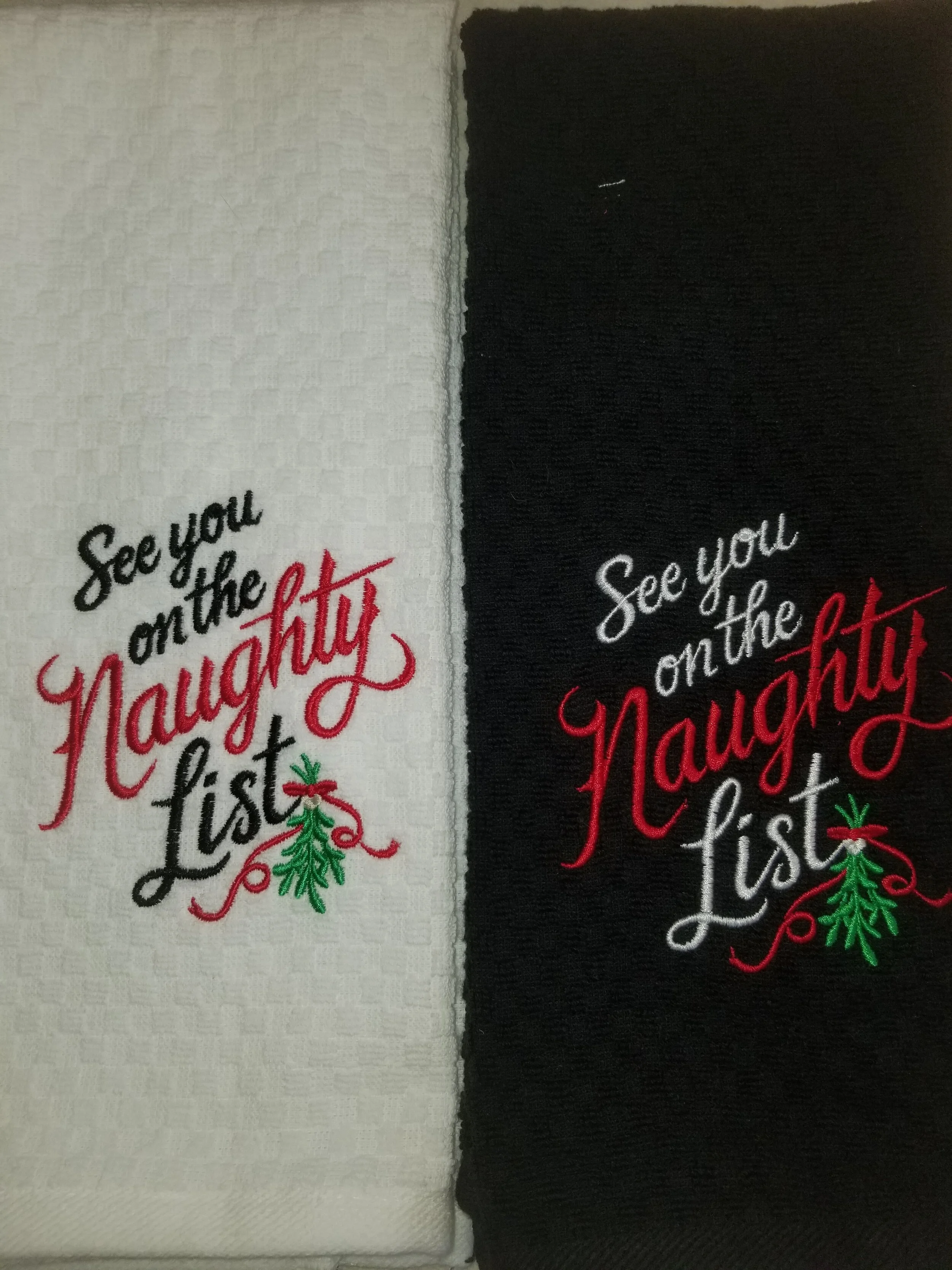 Waffle Towel - Naughty List